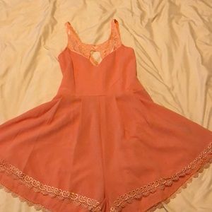 Coral color romper